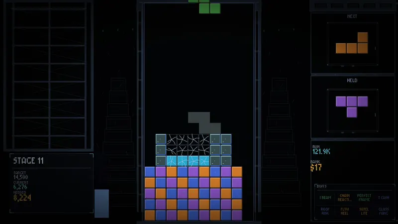 Glass blocks cracking on top of the stack at stage 11